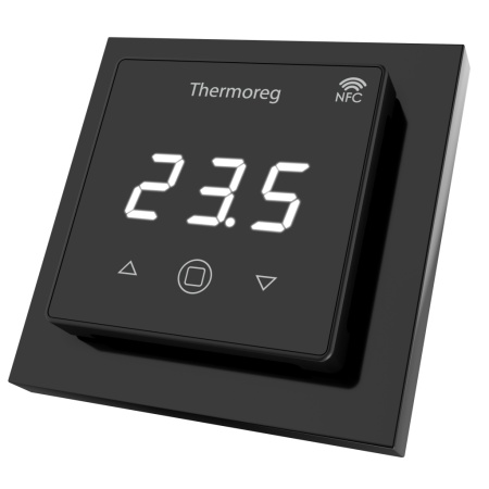 Комплект нагревательный мат Thermomat 130 Вт/м² + терморегулятор Thermoreg TI-700 NFC Black