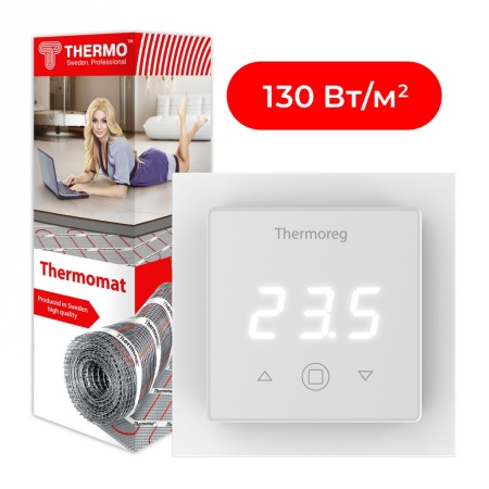 Комплект нагревательный мат Thermomat 130 Вт/м² + терморегулятор Thermoreg TI-300